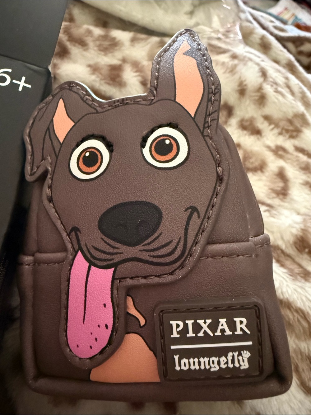 Loungefly Pixar Dante Brown and Pink Dog Bag Charm - Picture 3 of 4